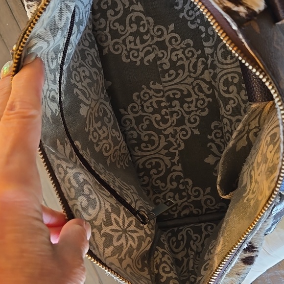 Cowhide Pony Hair REPURPOSED LV Satchel - Picture 8 of 16